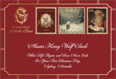 First Christmas letter envelope