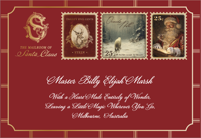 The Keep Believing Letter from Santa Claus - Dark Red