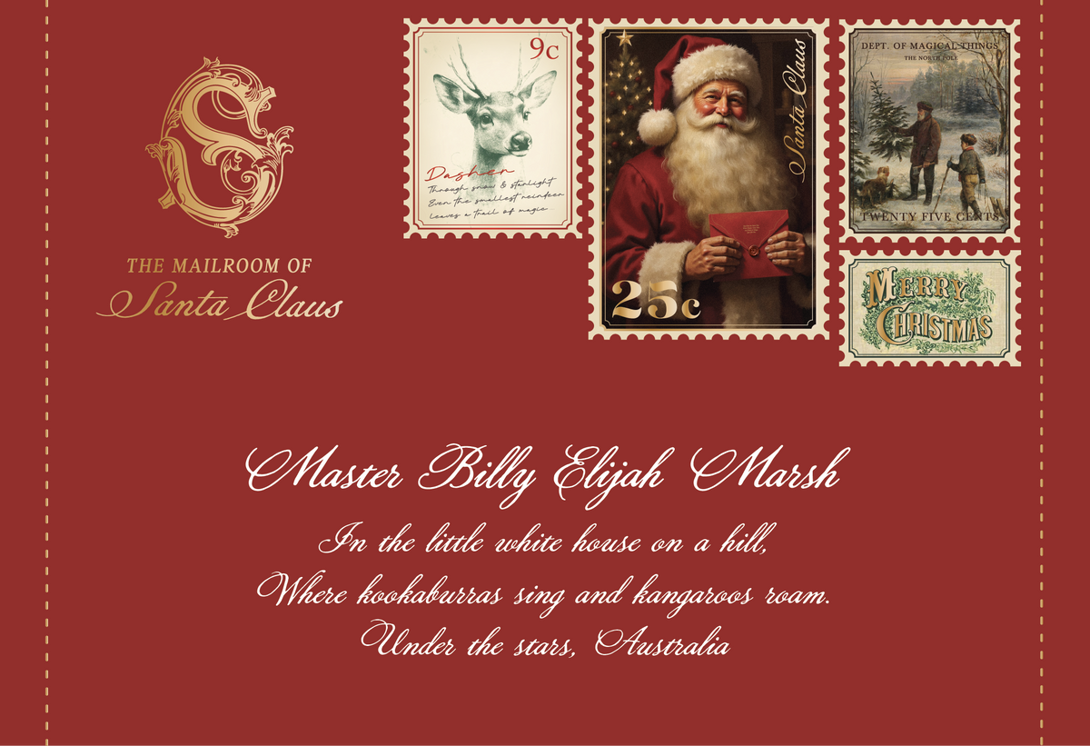 The Non-Believer Letter from Santa Claus - Dark Red