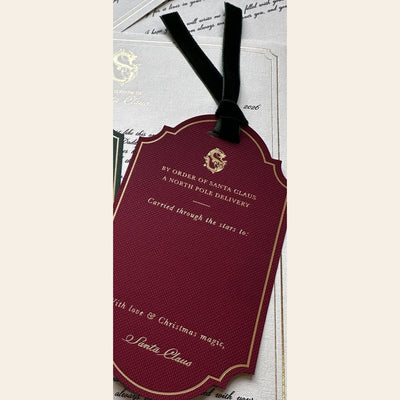 Large Personalised Christmas Gift Tag - Red / 1